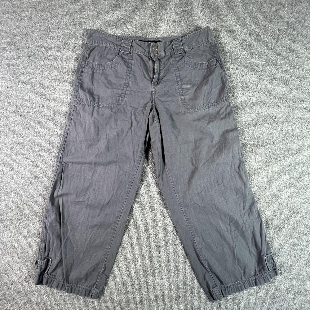 Calvin Klein Khakis Pant Womens 12 Blue Cotton Straight Ripstop Workwear Utility